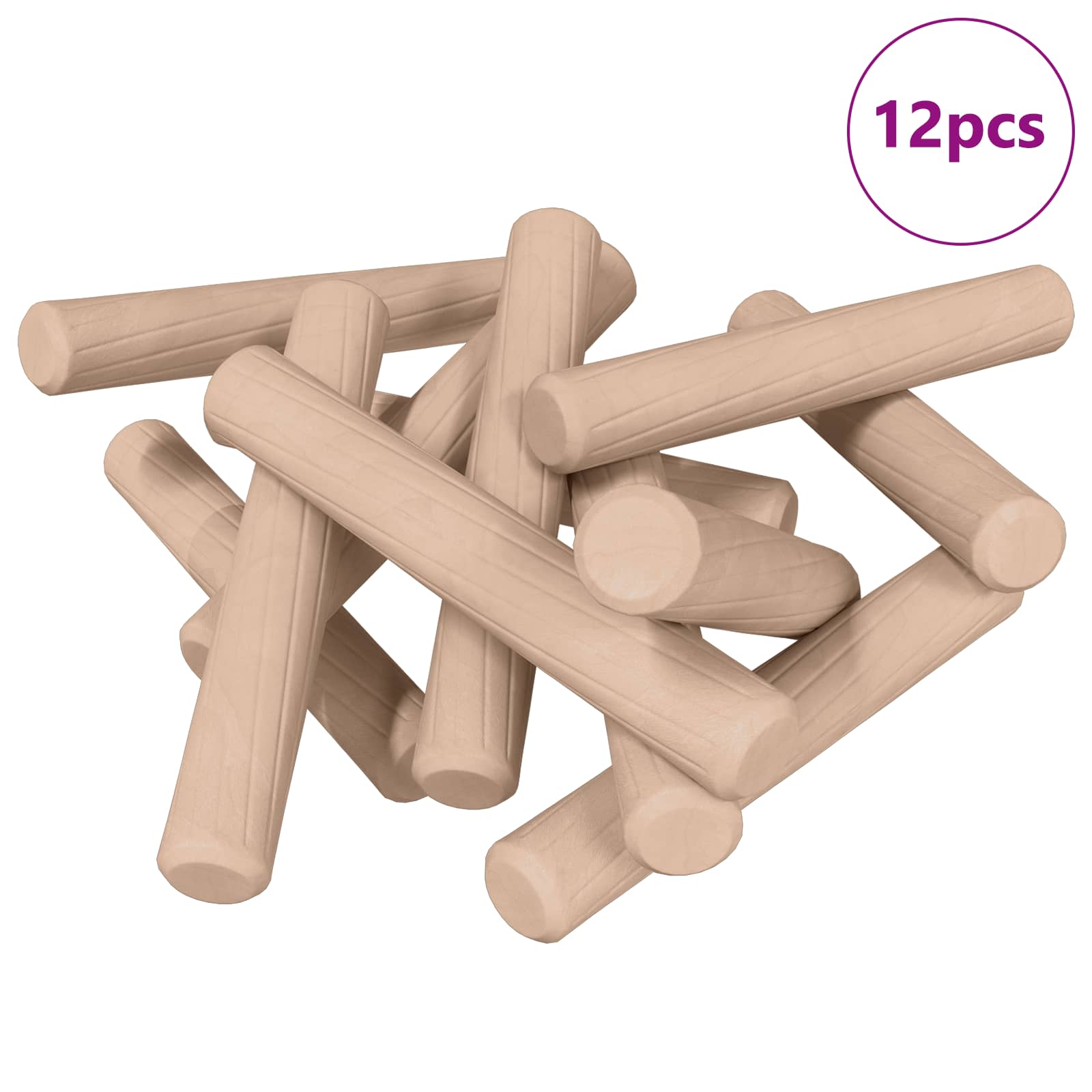 Holzdübel 2 pcs Natur Ø 6 x 40 mm Massivholz