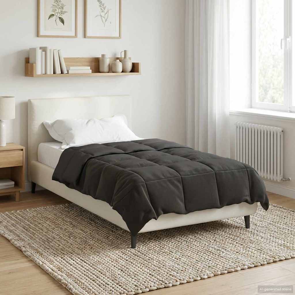 Ganzjahresbettdecke Anthrazit 135 x 200 cm Mikrofaser