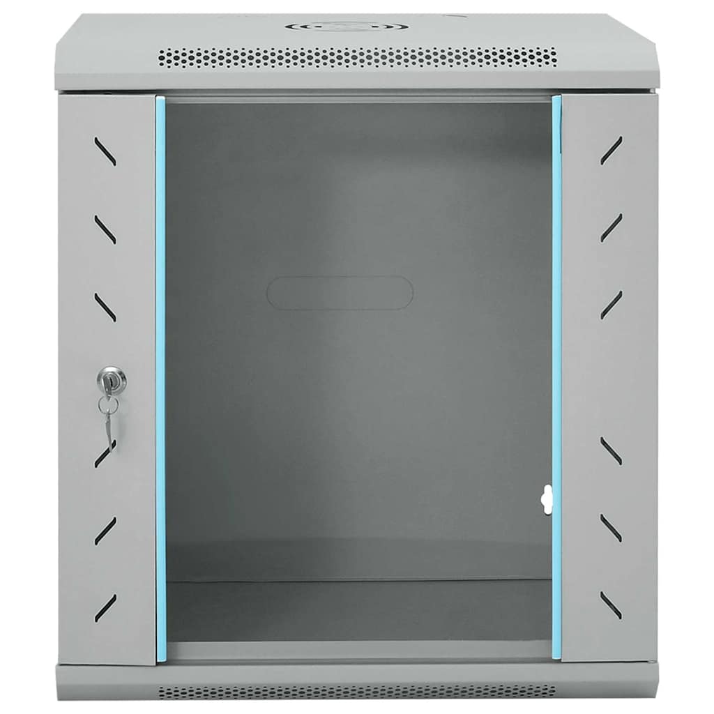 Netzwerkschrank mit Speicher Grau 60 x 45 x 28 cm Stahl