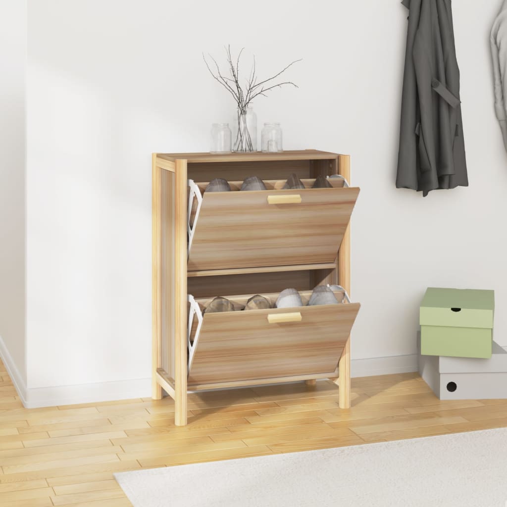 Schuhschrank Weiß 57,5x33x80 cm Holzwerkstoff