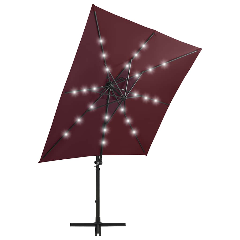 Ampelschirm mit LED-Beleuchtung 250 cm Anthrazit