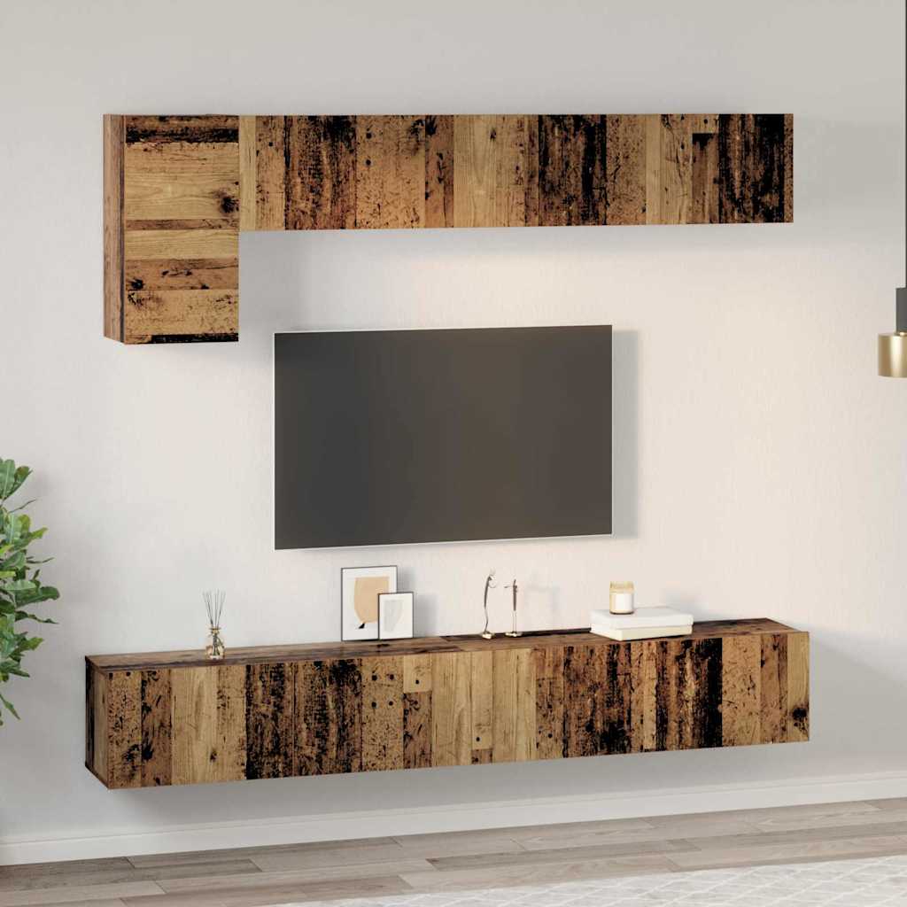 5-tlg. TV-Schrank-Set Weiß Holzwerkstoff