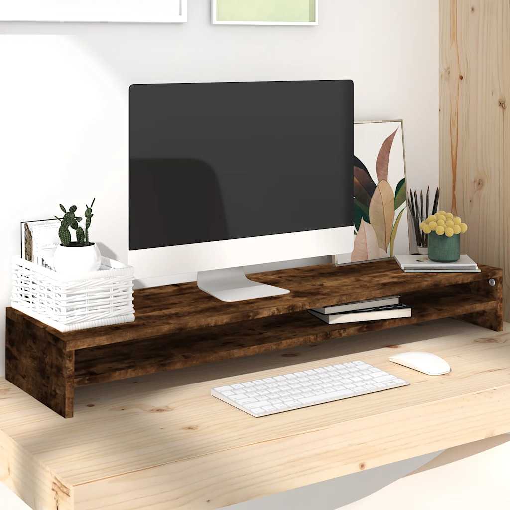 Monitorständer Weiß 100x24x13 cm Holzwerkstoff