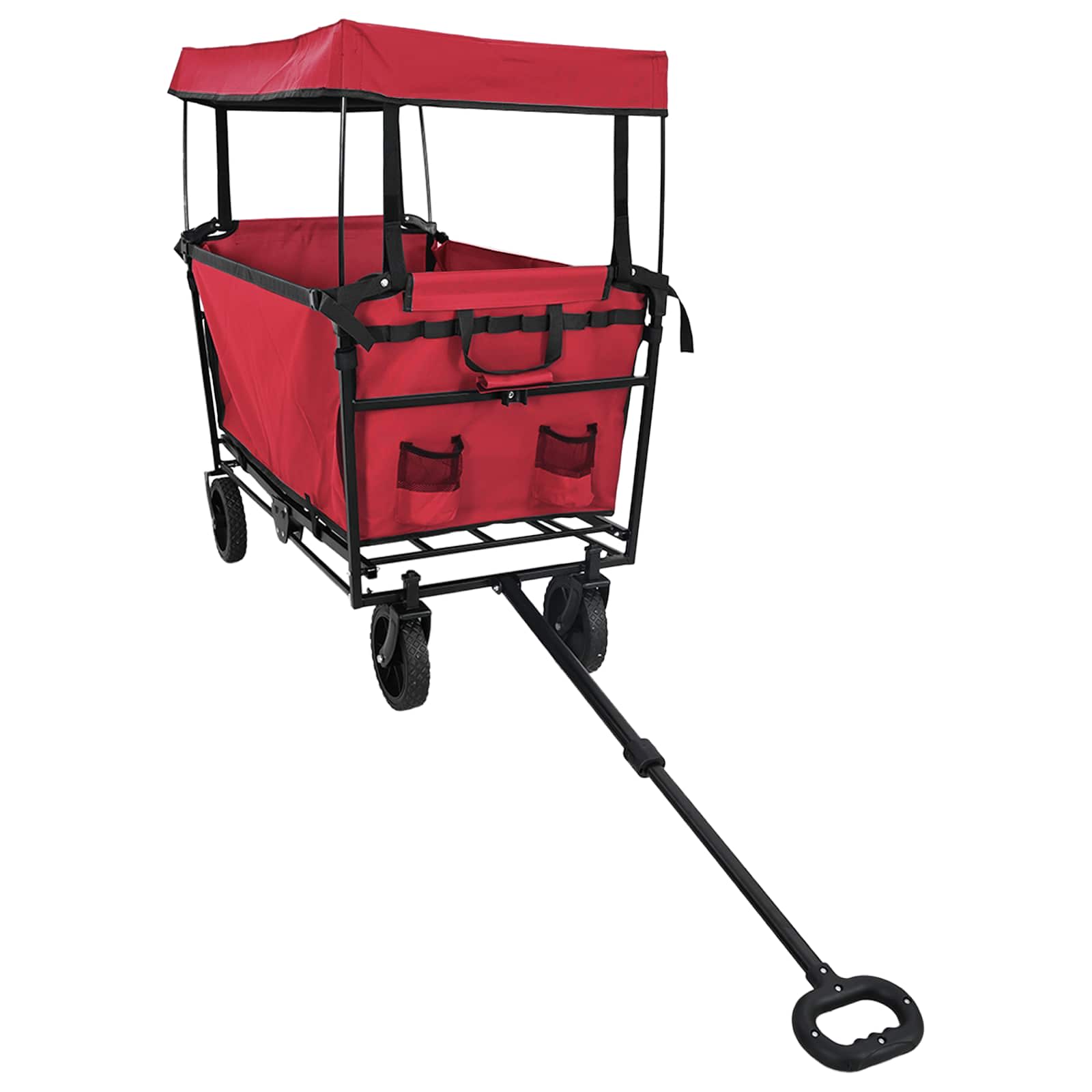 Klapp-Handwagen Schwarz 105 x 56,5 x 116 cm Oxford-Stoff