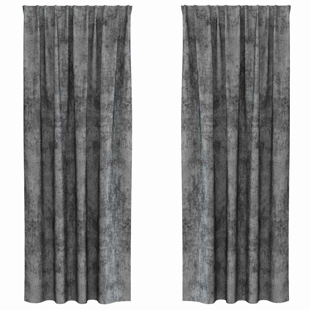 Samtvorhänge mit Vorhängen 2 pcs Weinrot 140 x 140 cm Samt