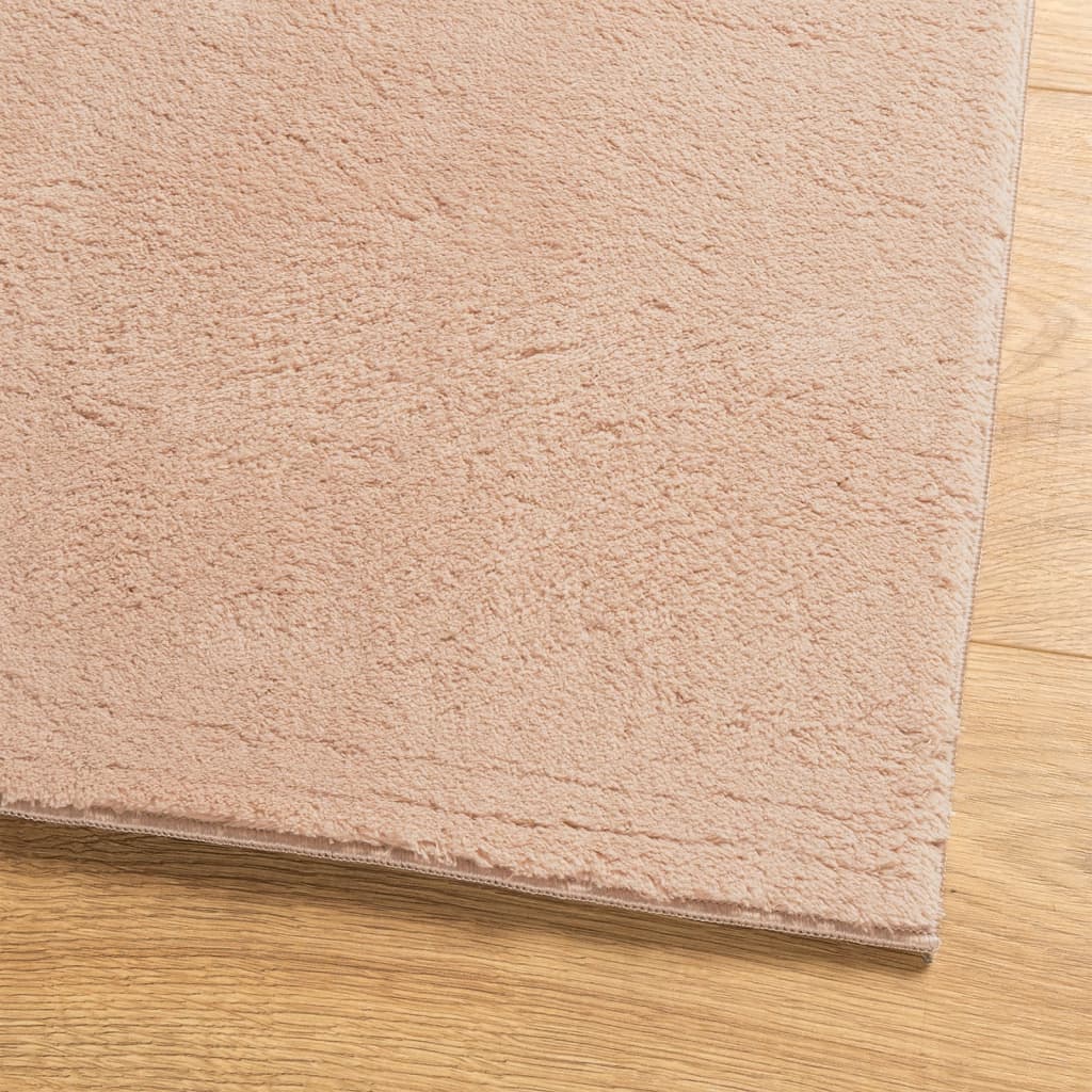 Teppich HUARTE Kurzflor Weich und Waschbar Anthrazit 60x110 cm
