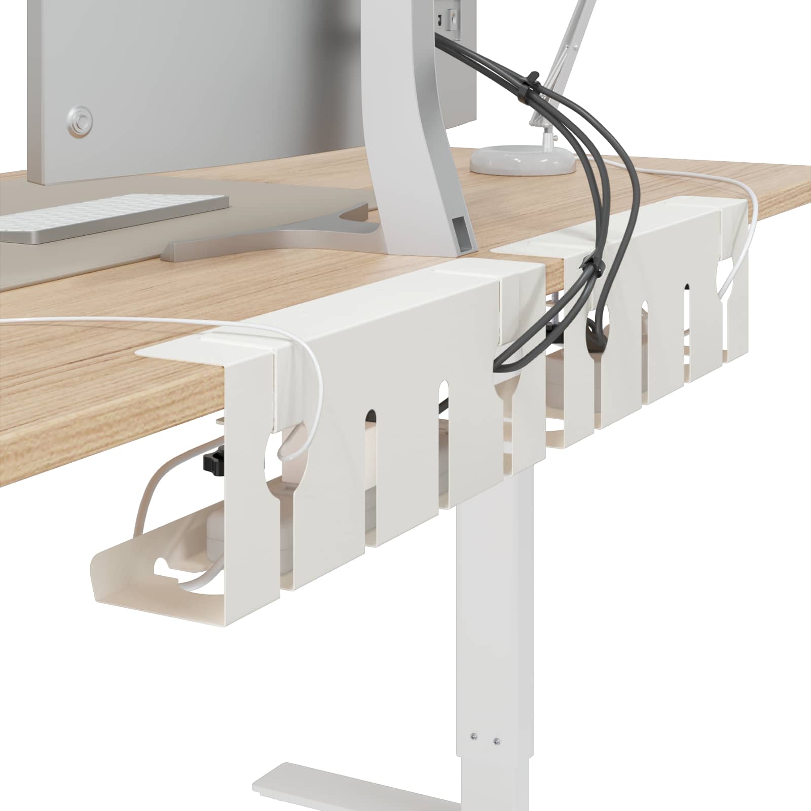 Unter dem Schreibtisch Kabelmanagement Tray 2 Stk. Anthrazit