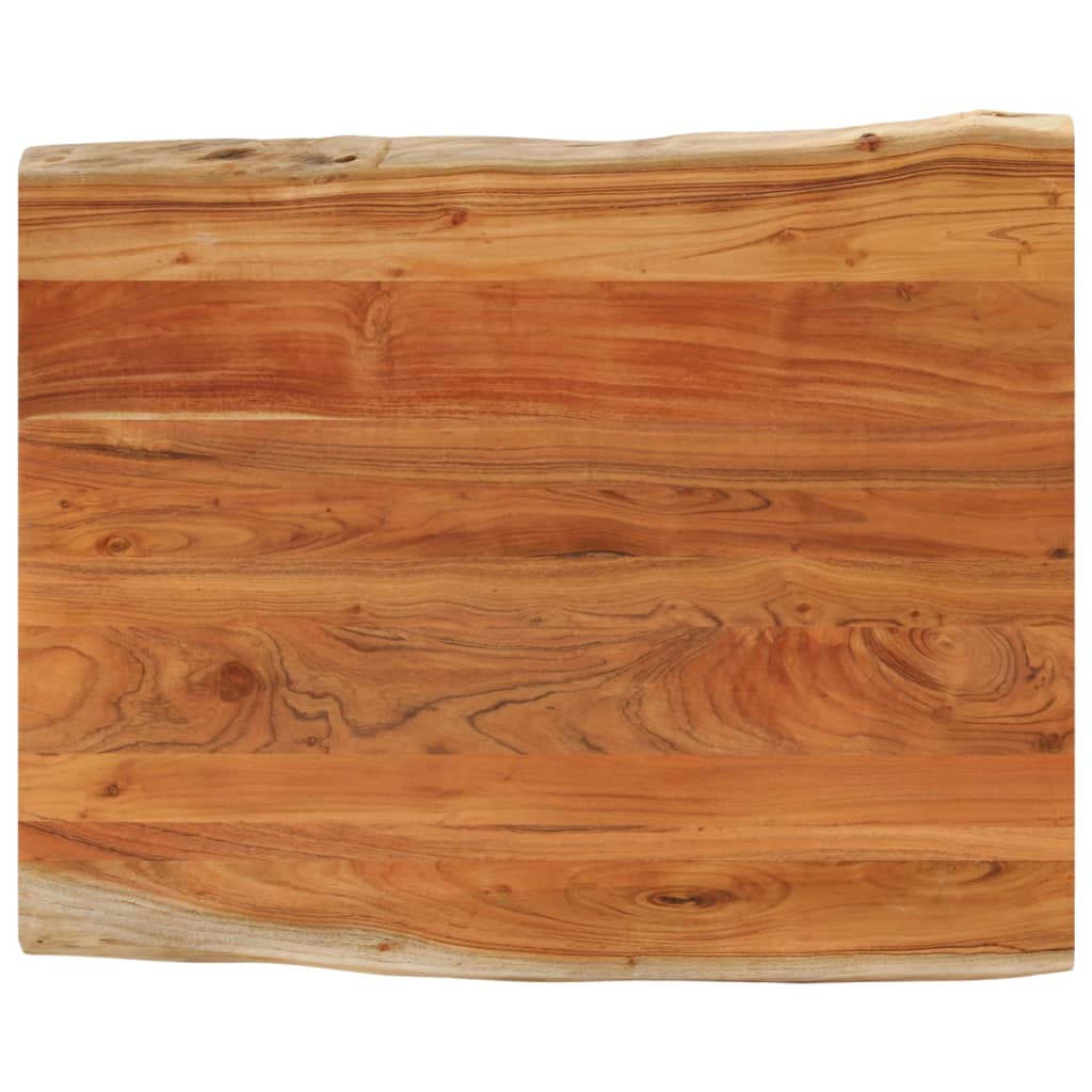Tischplatte 40x40x2,5 cm Rechteckig Massivholz Akazie Baumkante
