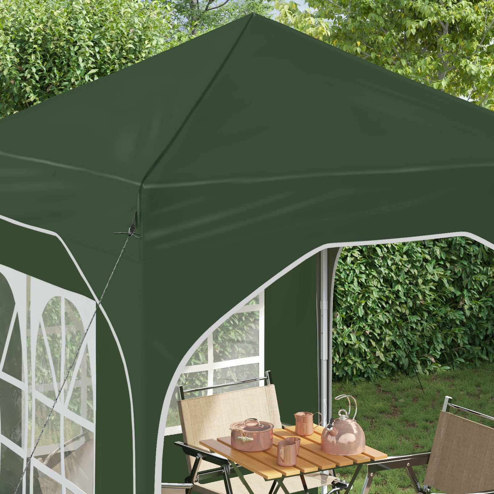 Pop-up Partyzelt 194 x 194 x 245 cm Creme