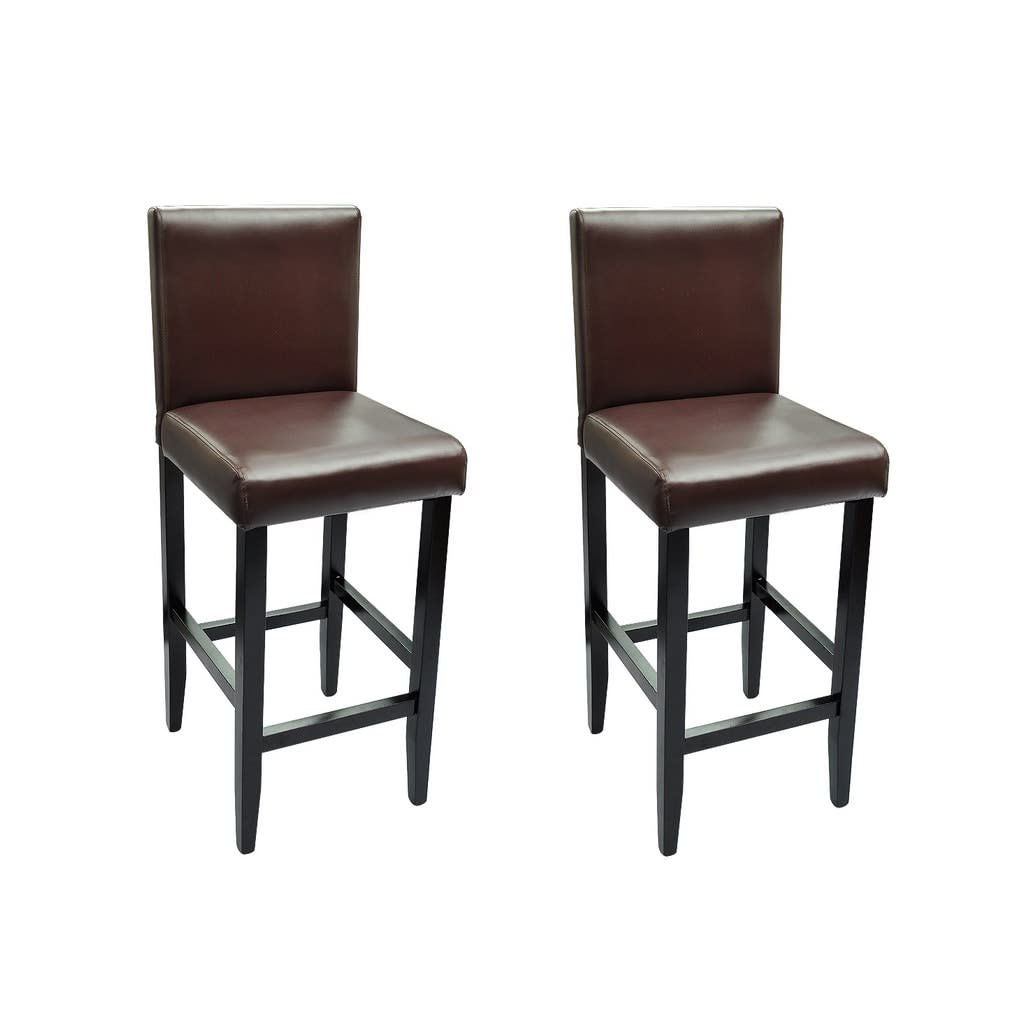 Barhocker 2 Stk. Weiß Kunstleder