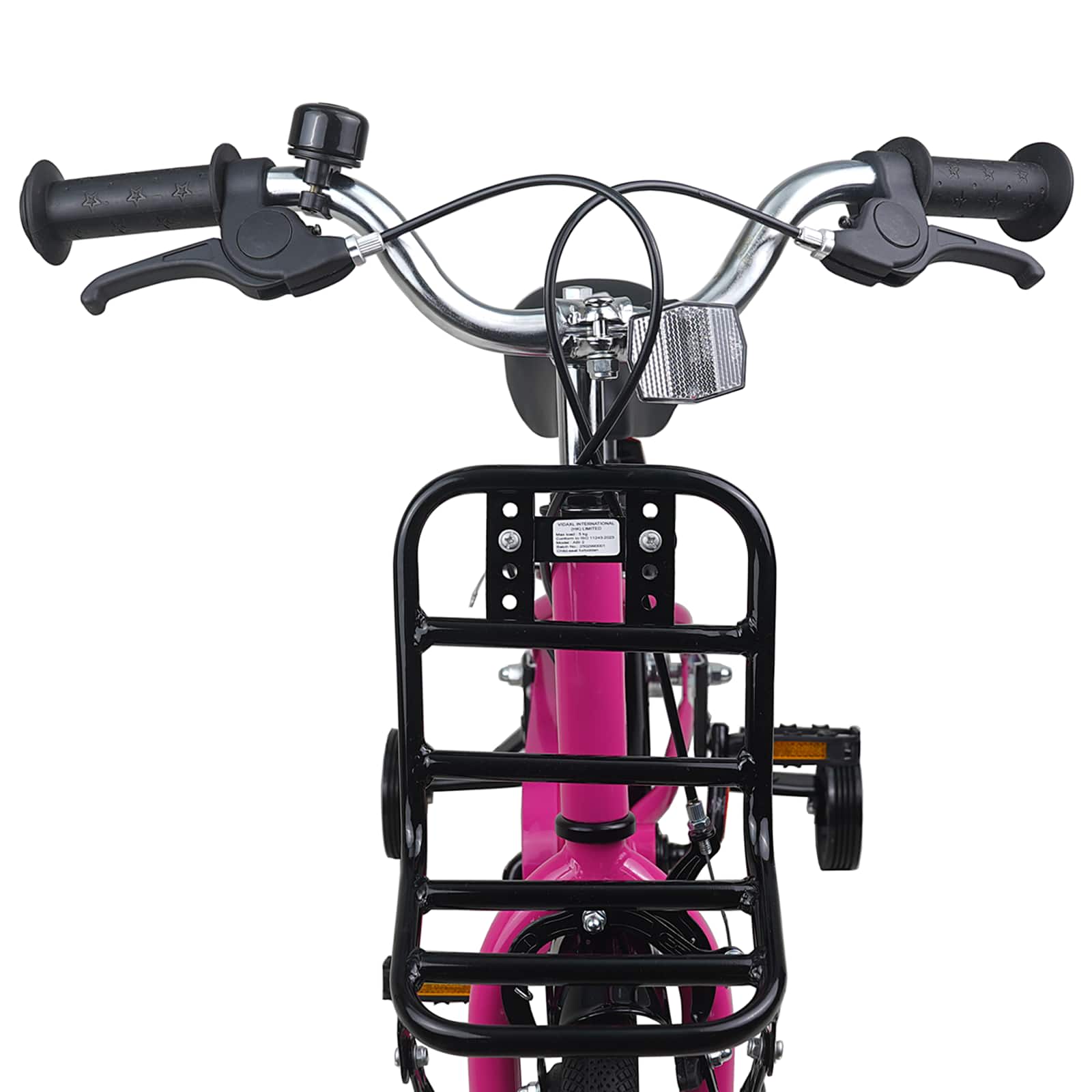 Kinderfahrrad 12 Zoll für 2-4 Jahre alt Rosa und Schwarz
