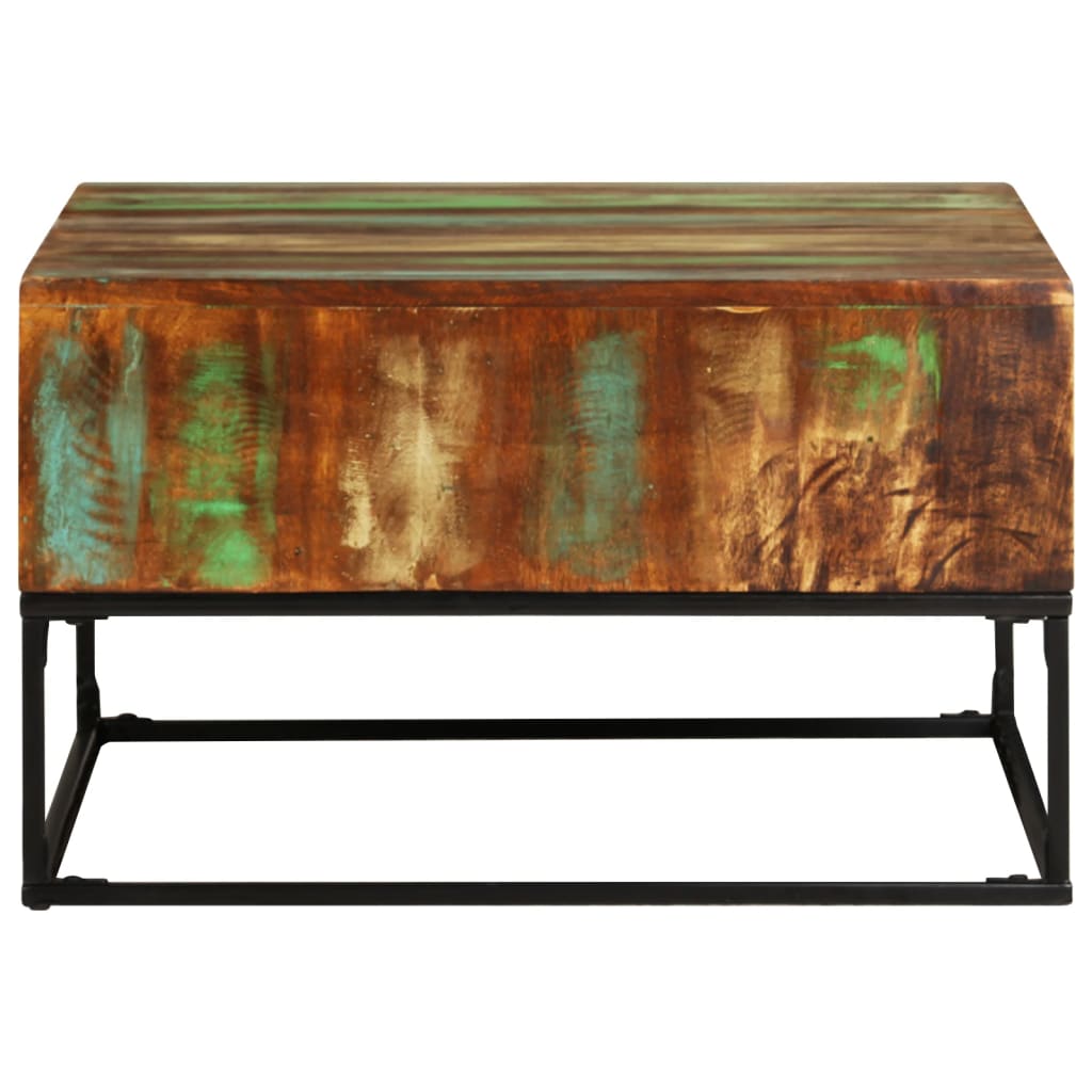 Couchtisch 68x68x41 cm Raues Mangoholz