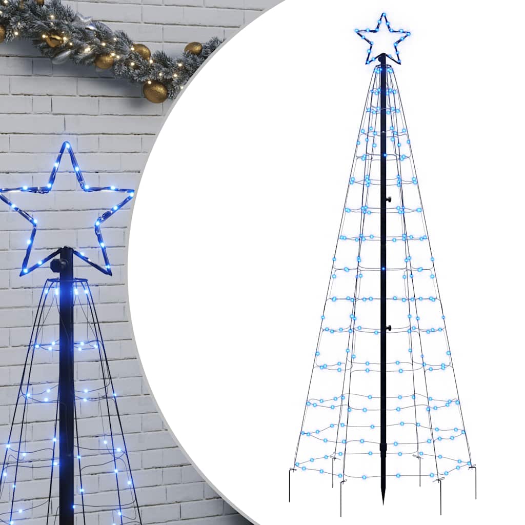 LED-Weihnachtsbaum mit Erdspießen 220 LEDs Warmweiß 180 cm