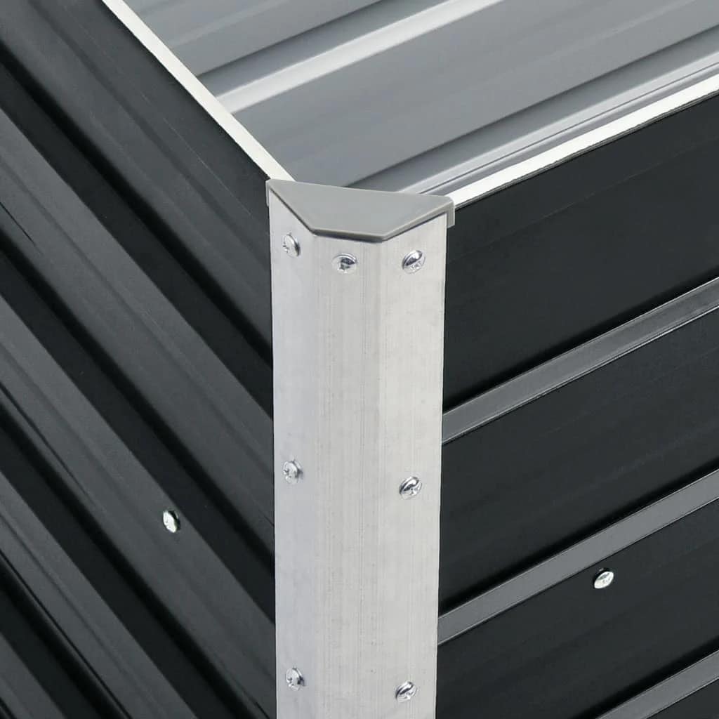 Hochbeet Anthrazit 160 x 80 x 77 cm Verzinkter Stahl