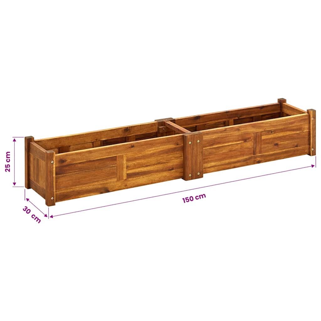 Garten-Hochbeet Akazienholz 76x27,6x25 cm
