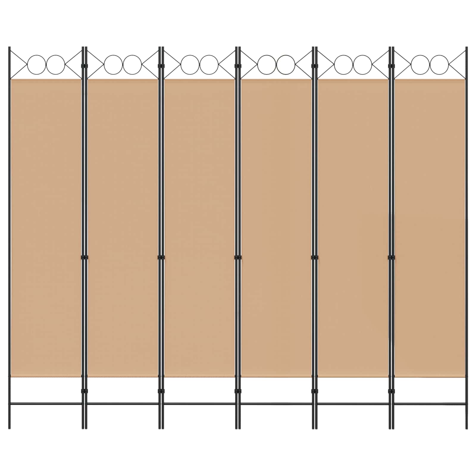 3-teiliger Raumteiler Beige 120 x 200 cm Stoff