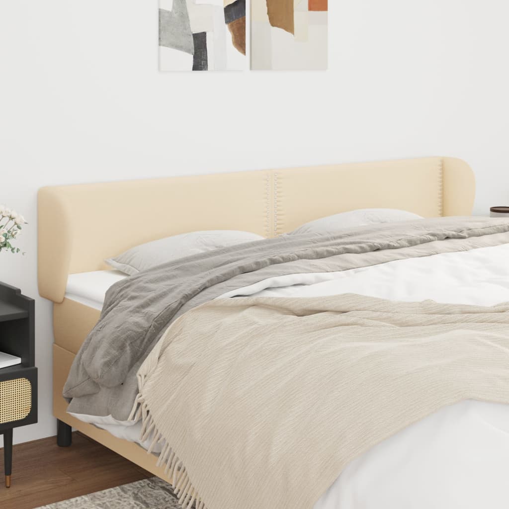 Kopfteil mit Ohren Dunkelgrau 83x23x78/88 cm Stoff