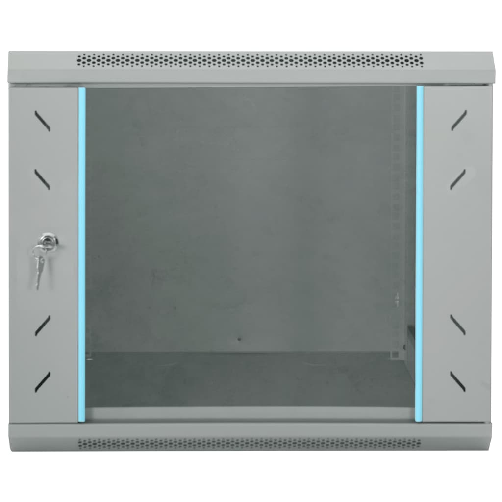 Netzwerkschrank mit Speicher Grau 60 x 45 x 28 cm Stahl