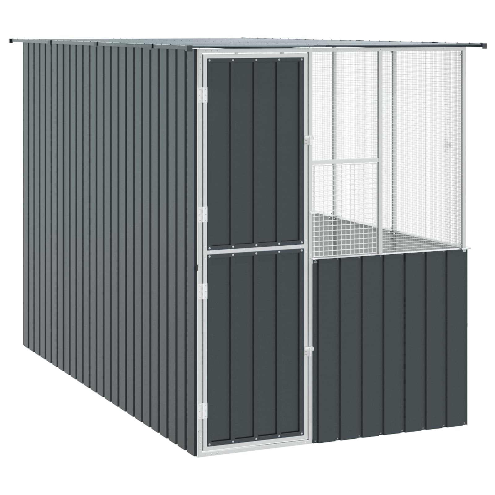 Vogelkäfig Anthrazit 165 x 165 x 200 cm Verzinkter Stahl