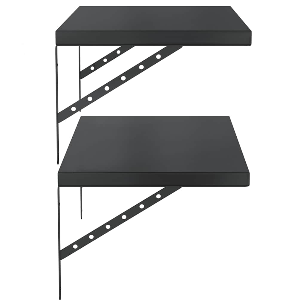 Wandregale 2 Stk. 100x40 cm Silbern Edelstahl