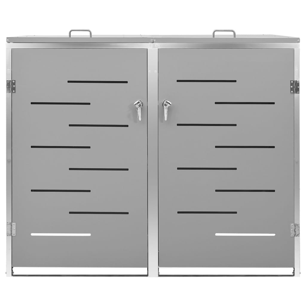 Mülltonnenbox für 3 Tonnen 207x77,5x112,5 cm Edelstahl