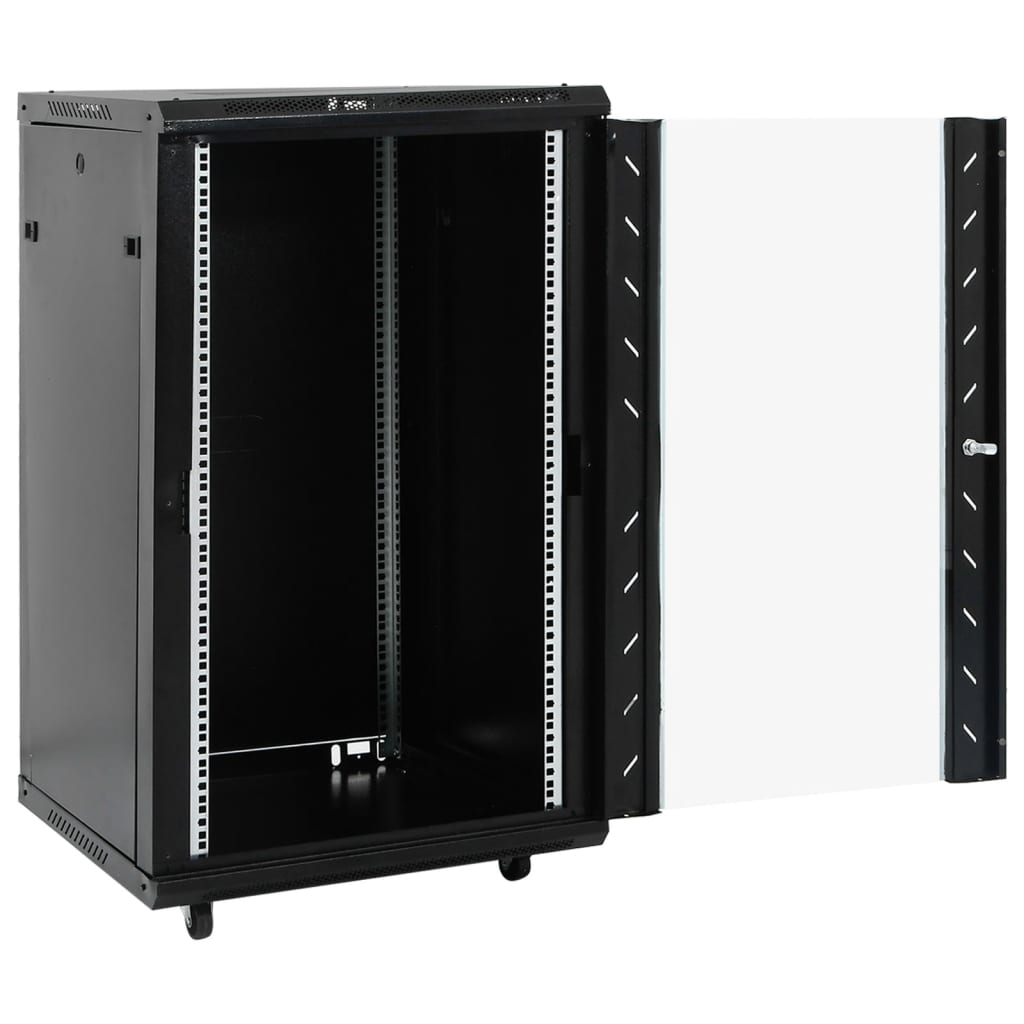 15U Netzwerkschrank 19" IP20 Schwarz 60x45x86 cm