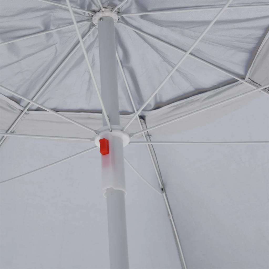 Strandschirm mit Seitenteilen Sandfarbe 215 cm