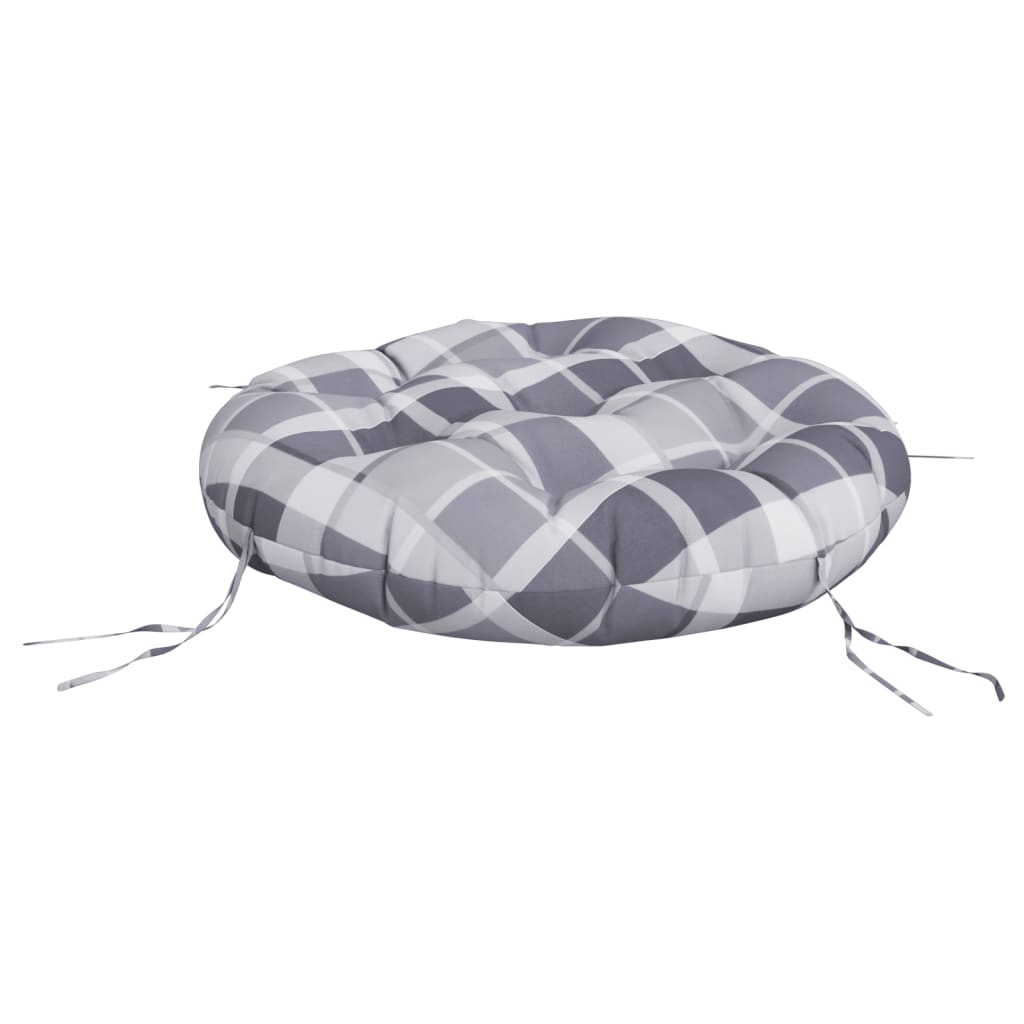 Kissen Rund Marineblau Ø 60x11 cm Oxford-Gewebe