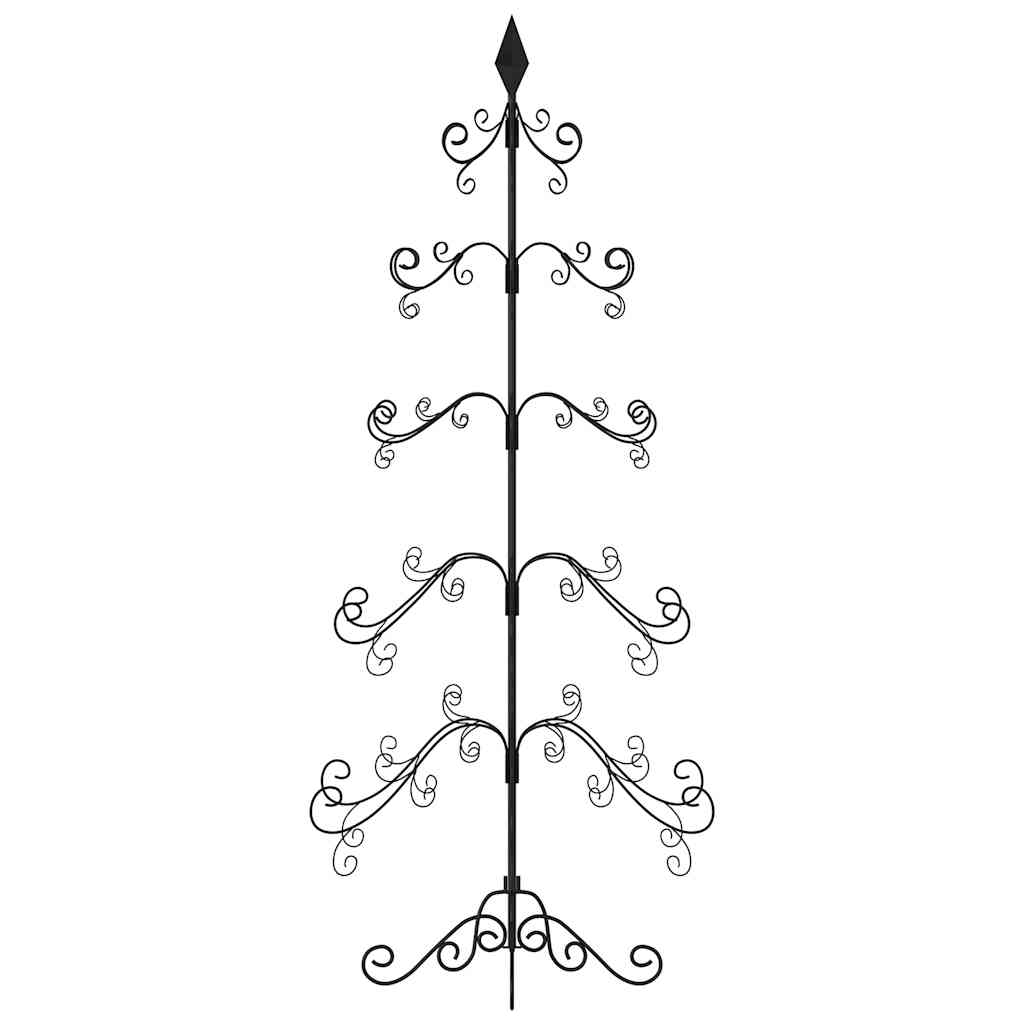Metall-Weihnachtsbaum für Dekorationen Schwarz 90 cm
