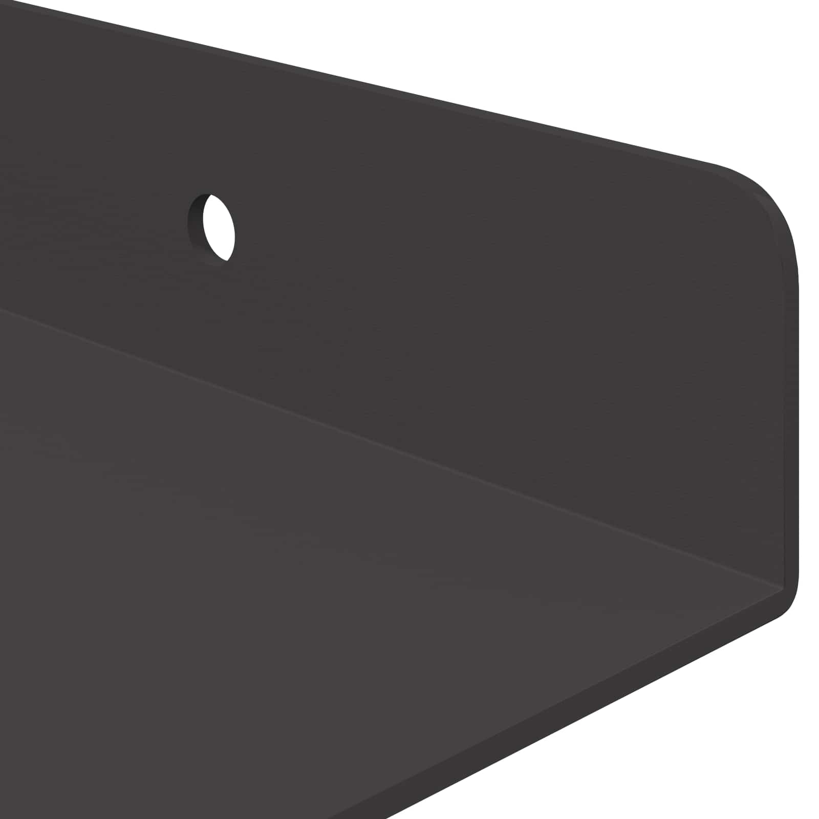 Schwebendes Regal 3 pcs Schwarz 40 x 9 x 2,5 cm Stahl