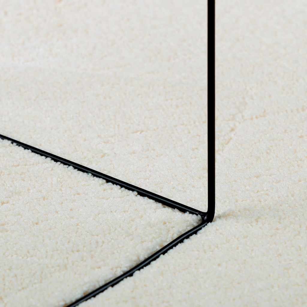 Teppich OVIEDO Kurzflor Anthrazit 120x120 cm