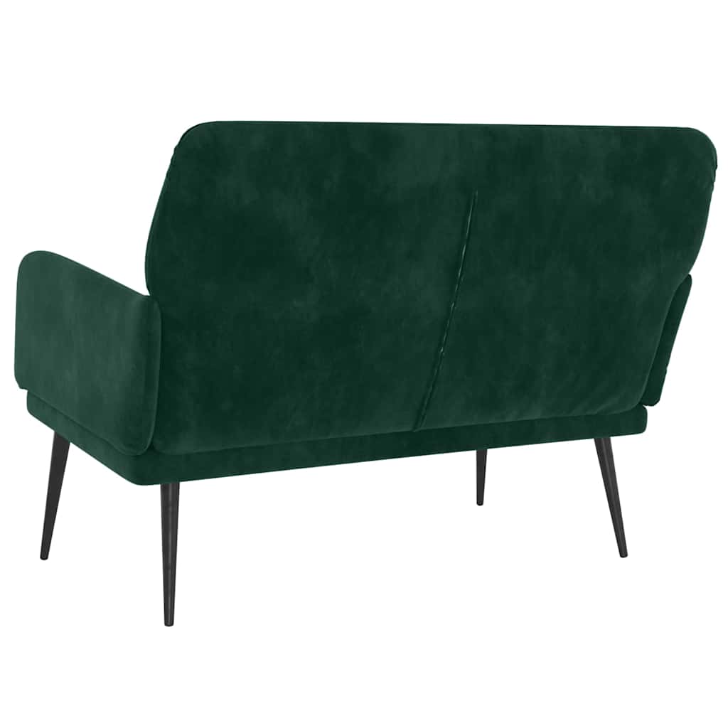Sitzbank Schwarz 108x79x79 cm Samt