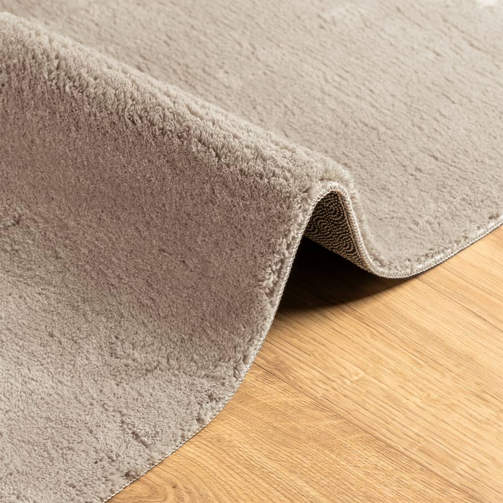 Teppich HUARTE Kurzflor Weich und Waschbar Anthrazit 60x110 cm