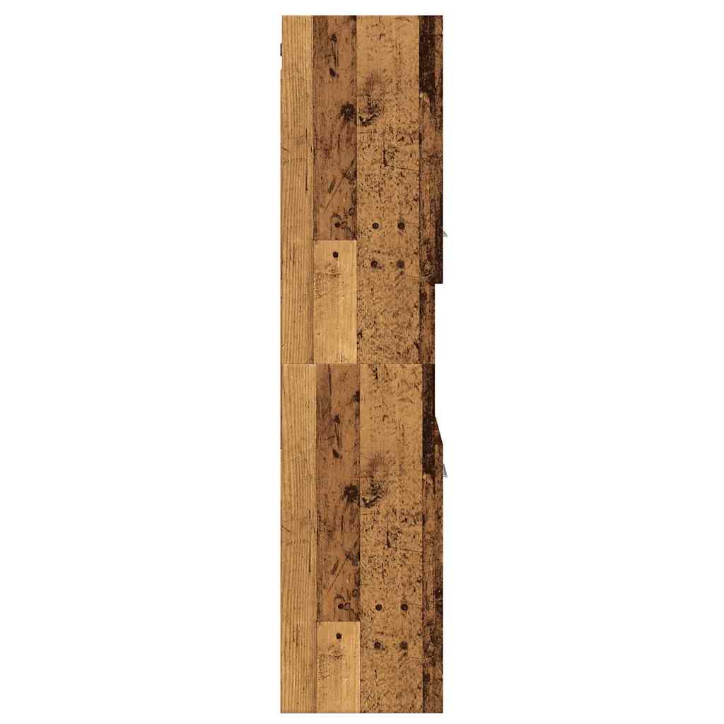 Badezimmerschrank Weiß 30x30x130 cm Holzwerkstoff