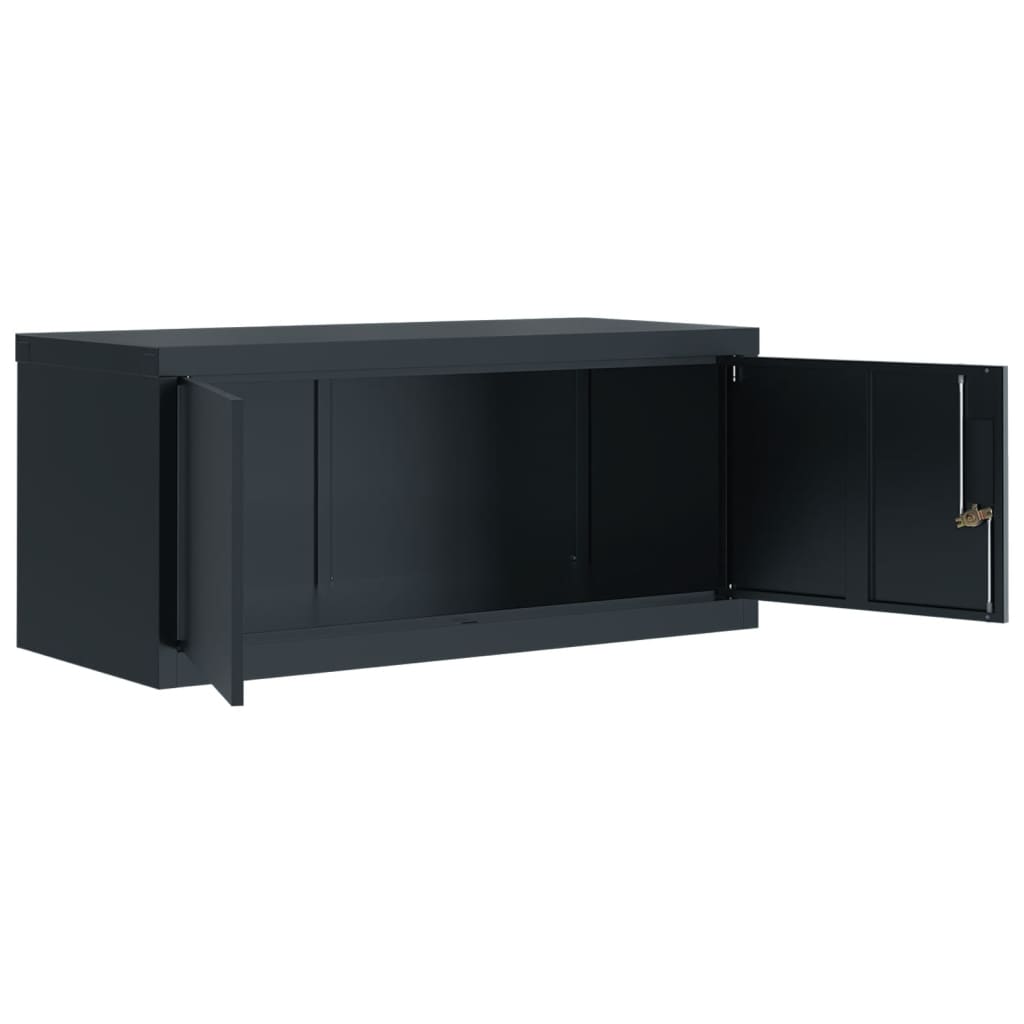 Aktenschrank Weiß 90x40x110 cm Stahl