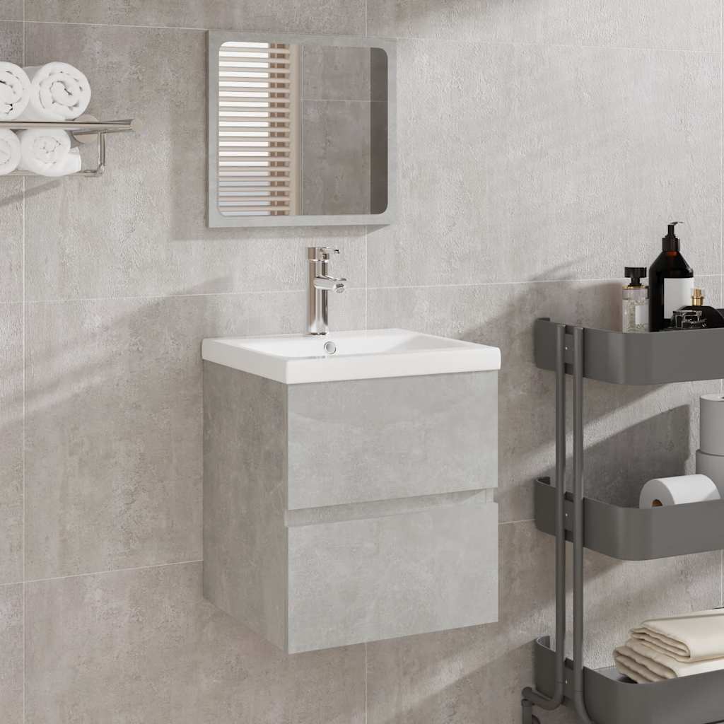 Badschrank mit Spiegel Weiß Holzwerkstoff