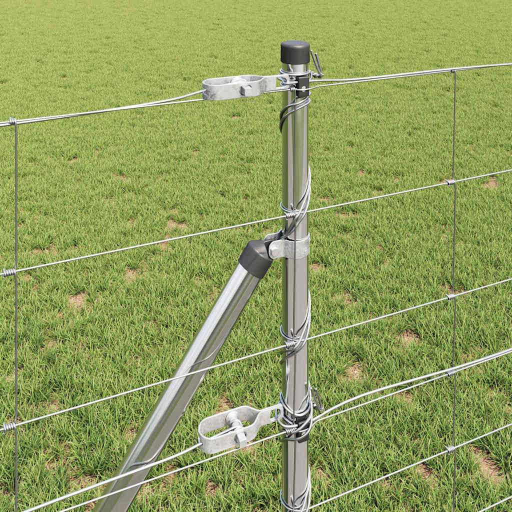 Ground Fix Geschweißter Drahtzaun 25 x 0,8 m Silber Netz