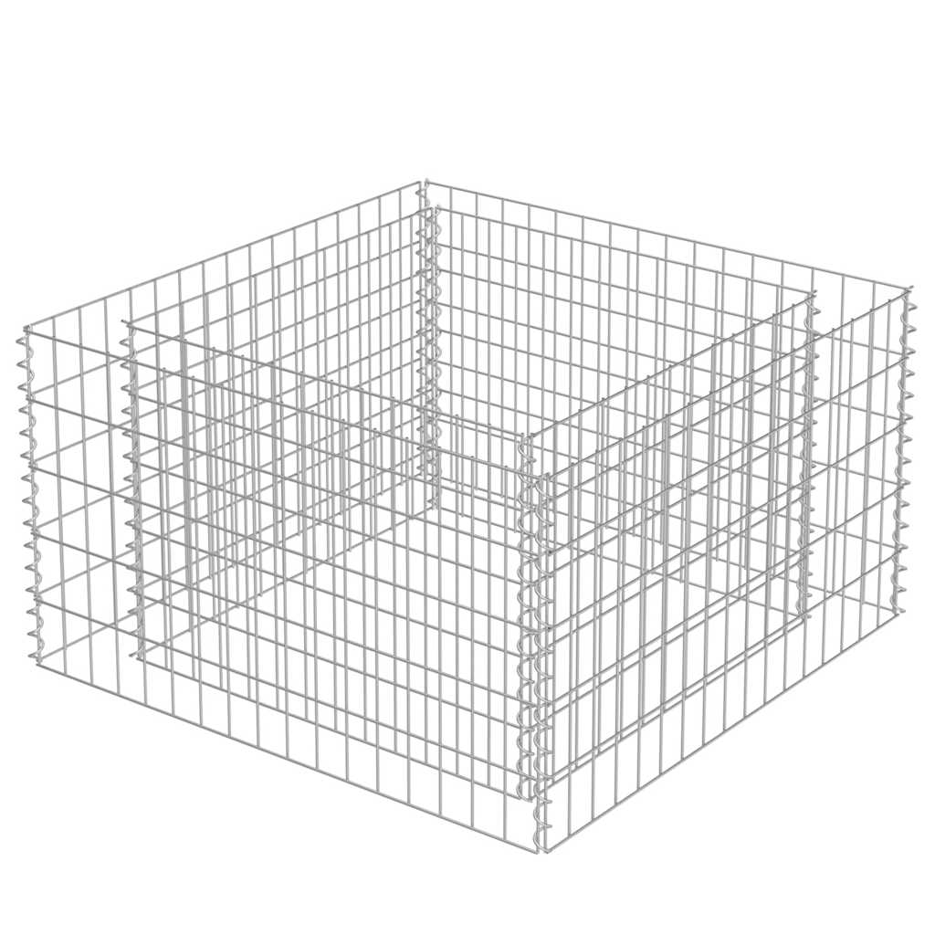 Gabionen-Hochbeet Verzinkter Stahl 450×90×100 cm