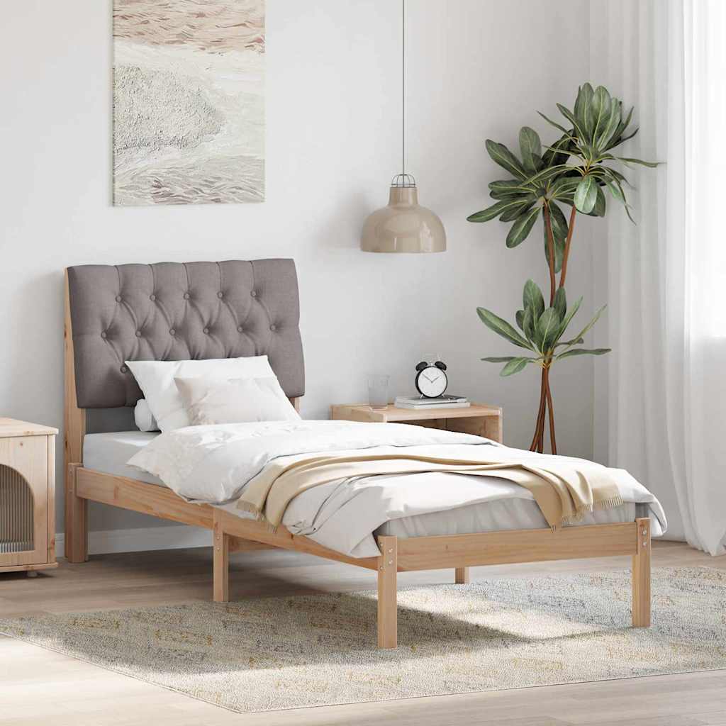Bettgestell mit gepolstertem Kopfteil Braun 200 x 200 cm