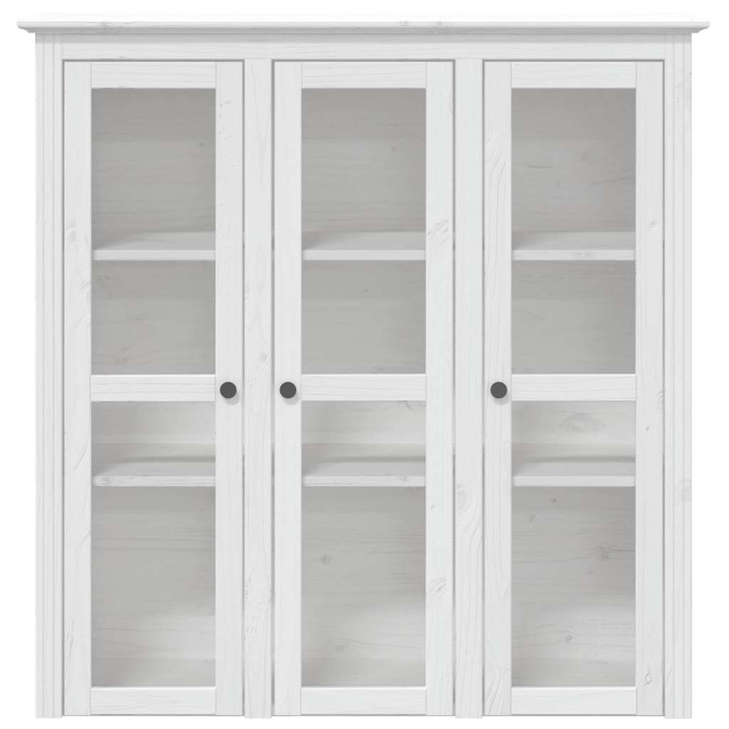 Highboard BODO Grau 115,5x43x200,5 cm Massivholz Kiefer