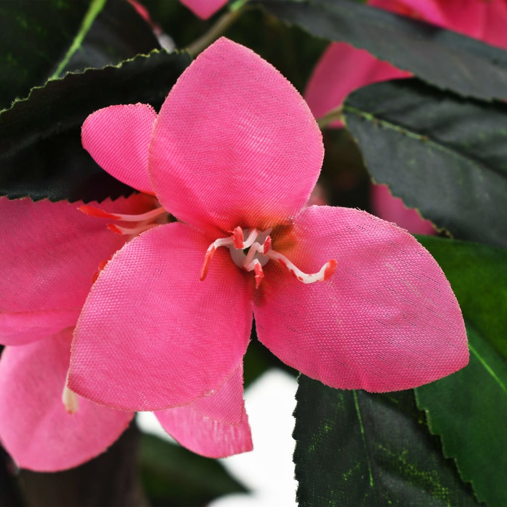 Künstliche Flamingoblume mit Topf 90 cm Rot und Gelb