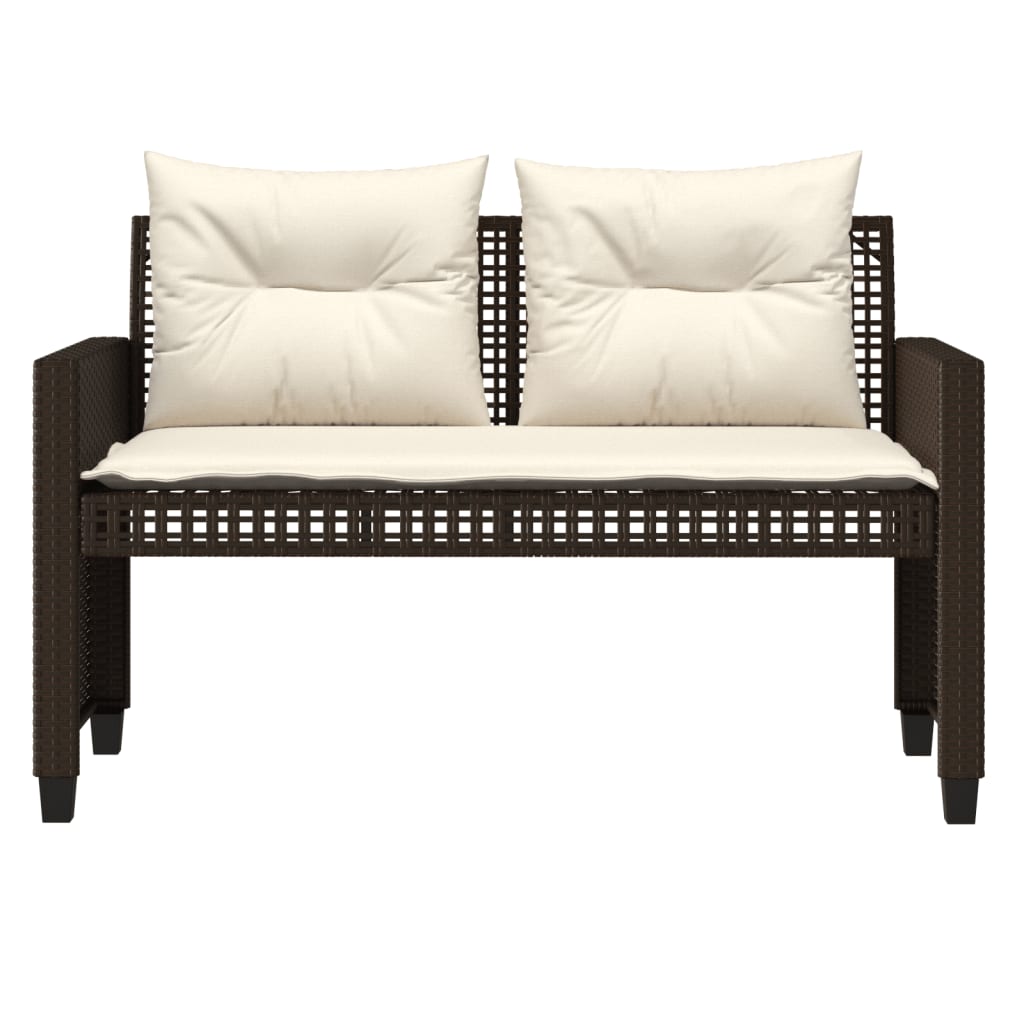 4-tlg. Garten-Sofagarnitur mit Kissen Schwarz Poly Rattan Glas
