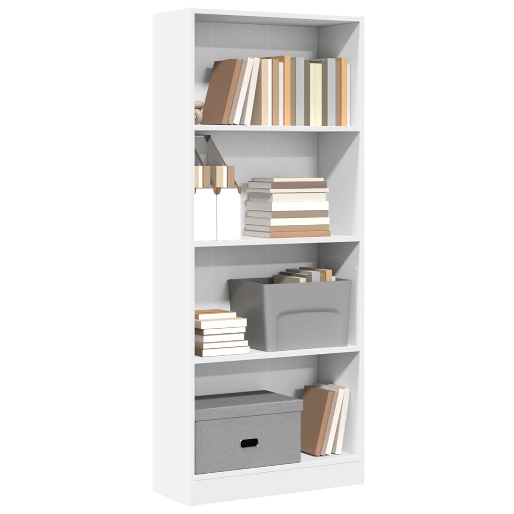 Bücherregal Weiß 40x24x75 cm Holzwerkstoff