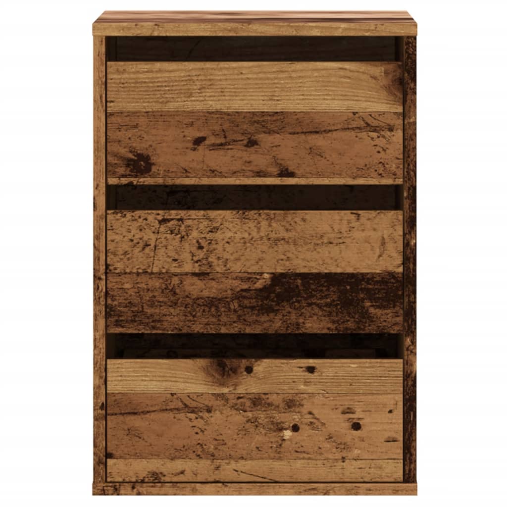 Schubladenschrank Schwarz Eichen-Optik 41 x 40 x 58 cm
