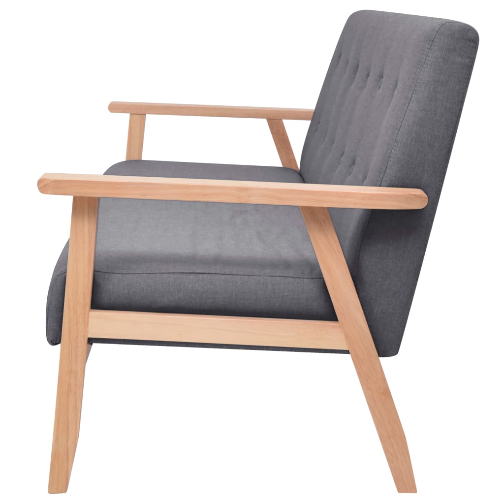 2-Sitzer-Sofa Stoff Hellgrau