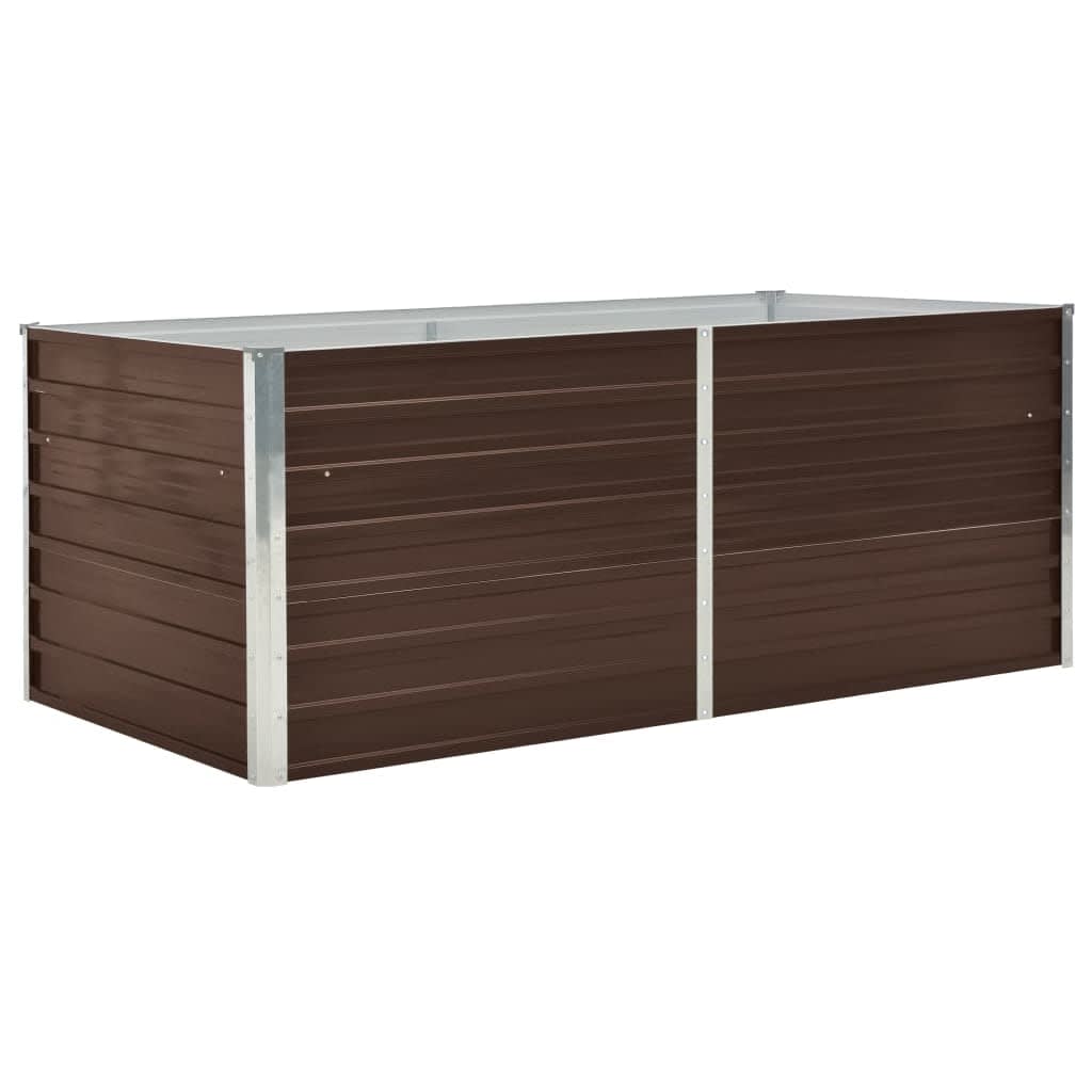 Hochbeet Braun 160 x 80 x 77 cm Verzinkter Stahl