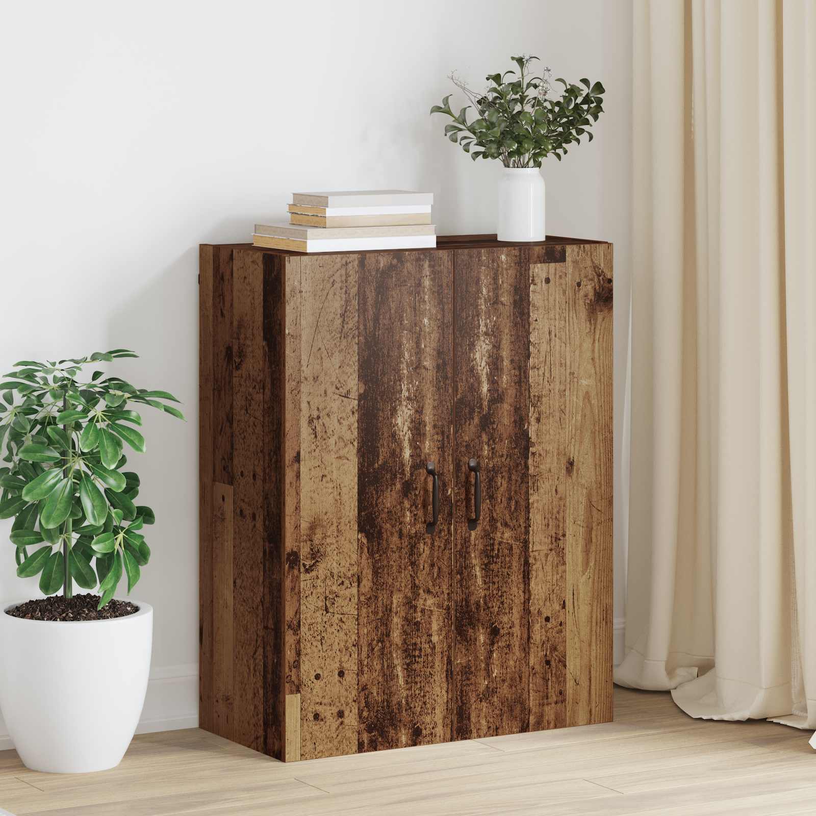 Hängeschrank Weiß 69,5x34x90 cm Holzwerkstoff