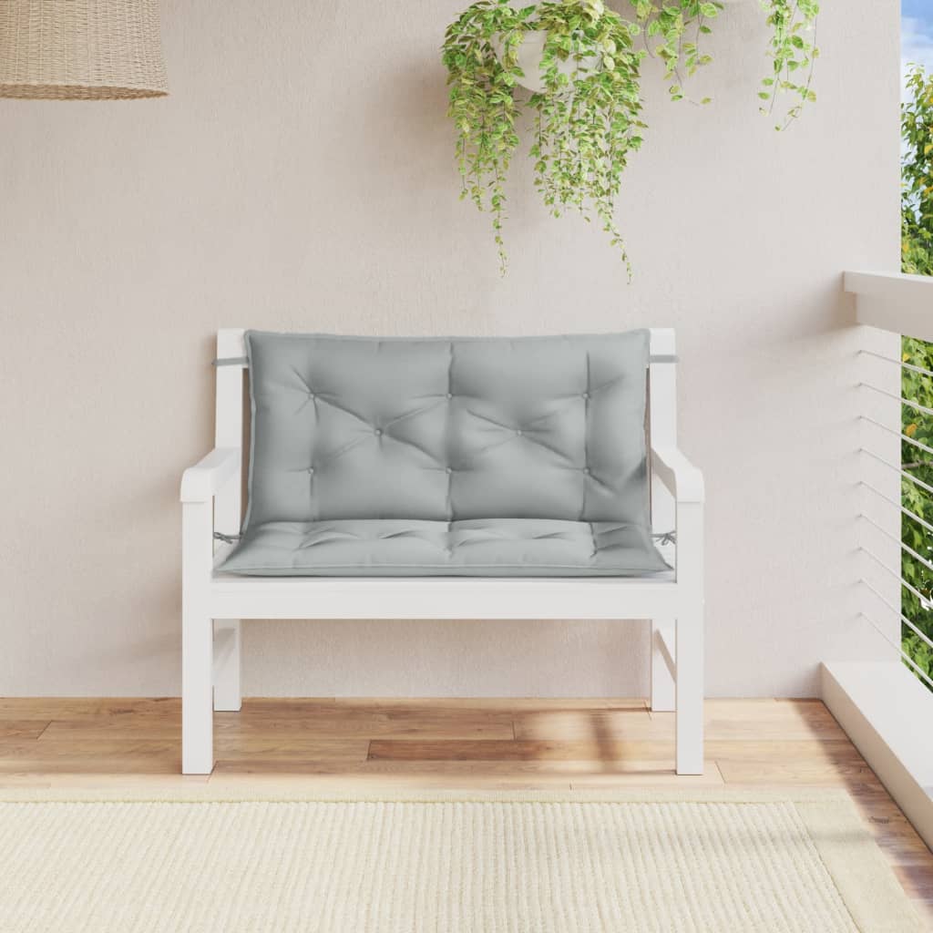 Gartenbank-Auflagen 2 Stk. Melange Anthrazit 100x50x7 cm Stoff