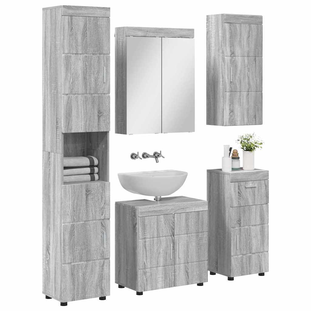 Badezimmermöbel-Set TULUM 2 pcs Weiß 60 x 34 x 63 cm