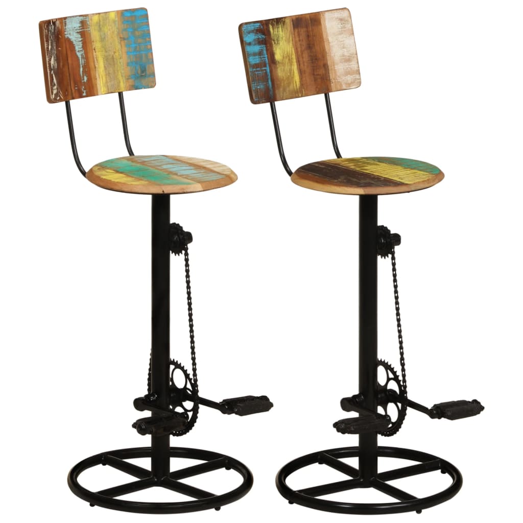 Barhocker 2 Stk. Massivholz Mango